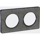 SCHNEIDER ELECTRIC - S540804V Odace Touch cover frame 2 gang stone ardoise & anthracite border