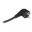 COmmel - Rubberized black cable with plug L-shaped H05RR-F 3x2.5mm2 2 meters Commel 0635