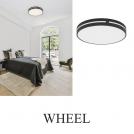 NOVA LUCE - Плафон  Ø45, В:6 см.  9081210  WHEEL ⚡ LED 30W ⚡ 1825Lm ⚡ 3000K ⚡ CRI>90 ⚡ 230V ⚡ IP20 ✴ Пясъчно черен