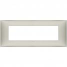 VIMAR - 09677.22 cover plate - 7 centered module matt nickel color NEVE UP