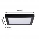 PAULMANN - LED Панел 70985 LED panel Abia square 300x300mm◾ 22W ◾2200lm ◾2700K✴Черен мат (5)