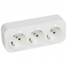 LEGRAND - 7 824 18 German standard socket 3 x 2P+E Forix - with shutters - IP2X - 16 A 250 V~ - white