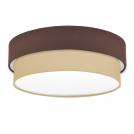 COUP LIGHT - Плафон ф390 CAKE 3хЕ27 3х40W плат / метал, кафяв / матово бежово  3935-22-3E27
