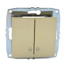 MONO ELECTRIC - MONO ELECTRIC - Double Two Way switch DESPINA, 10A, MN-500-002233-111, TITANIUM