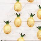 ACA LIGHTING - METAL STRING LIGHTS (PINEAPPLE) 10 LED STRING LIGHTS WITH BATTERIES (2xΑΑ) WARM WHITE IP20 135+30cm TRANSPARENT CABLE 10WW2A