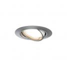 PAULMANN - 93414  LED recessed light Base Coin single light pivoting round 90mm✴< 20⚡° Coin 5W⚡ 370lm~ 230V⚡3000K✴ brushed iron