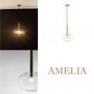 NOVA LUCE - Пендел  Д:24, В:191 см.    9028829   AMELIA ⚡ LED G9 ⚡ 1x5W ⚡ 230V ⚡ IP20 ✴ Пясъчно злато/Прозрачно стъкло 
