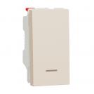 SCHNEIDER ELECTRIC - NU310644N New Unica - Button NO with indication 10A screwless 1 module ivory