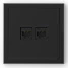 COmmel - Socket 2xRJ45 UTP cat. 6 color Black matt Adria C043-621