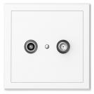 COmmel - Розетка TV+SAT крайна 1dB цвят БЯЛ мат Adria C043-522