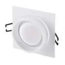ULTRALUX - Low glare recessed decorative frame, square, GU10, stationary, white, IP20 FR4KGU10WH