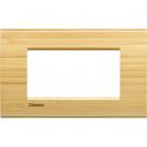 BTICINO - LNA4804LBA Square cover plate 4 modules - bamboo 