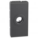 BTICINO - Blank plate with hole Ø9.5mm 1M color Graphite Light Now YD4953
