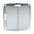 MONO ELECTRIC - MONO ELECTRIC - Double One Way switch DESPINA, 10A, MN-500-002125-102, silver