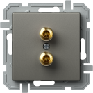 TEM - Speaker socket double color Titanium Logiq KQ23TIXO