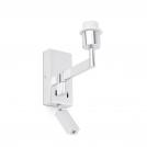 FARO - ARTIS Chrome structure wall lamp with LED reader 68493