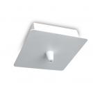 IDEAL LUX - Розетка за таван ROSONE METALLO 1 LUCE SQUARE BIANCO 203232