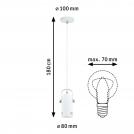 PAULMANN - Pendant 79767 Neordic Lavea E27⚡1 х max. 15W✴White (1)