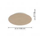 EGLO - LED Аплик ALAMILO Ø:220mm 9.2W 1040lm 3000K дъб/бяло - 901739 (1)