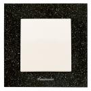 PANASONIC - Единична рамка Corian/камък черен кварц Karre plus WKTF08013CB (1)