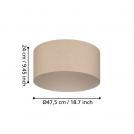 EGLO - Ceiling light FENIGLIA Ø:475mm E27 1X40W - 900858 (1)