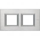 BTICINO - HA4802M2HCR rectangular cover plate 2х2modules - Brushed chrome - metal