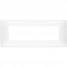VIMAR - 09677.11 cover plate - 7 centered module matt white color NEVE UP