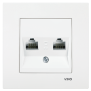 VIKO - РОЗЕТКА ДВОЙНА КОМПЮТЪР CAT6 БЯЛА VIKO КАРЕ