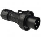 PCE - CEE-plug 63A 3p 6h IP67 POWER TWIST black  033-6xs