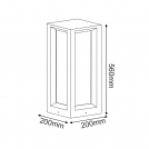 ACA LIGHTING - garden pole luminaire MK039B-560 560MM IP65 3xE27 Max.7W BLACK CEMENT & PC DIFFUSER (1)