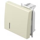 TEM - Лицев панел ключ/бутон 2М с индикатор, цвят Крем гланц, Modul TM12IWIN
