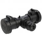 PCE - CEE 2-way coupling 16A 3p with cable inlet IP44 (T-Connect) black  94325002