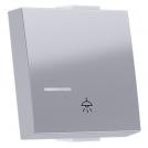 ACA LIGHTING - MODYS BUTTON WITH INDICATOR & LIGHT SYMBOL 2M. SILVER 10101333060