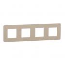 SCHNEIDER ELECTRIC - NU280827 cover frame - 4 gangs - 4 x 2 modules - cappuccino/ ivory