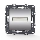 ACA LIGHTING - Бутон 10A с място за име и LED индикация PRIME Алуминий мат 1000112103
