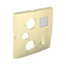 EFAPEL - Face plate for R - TV - SAT - RJ45 / R - TV - SAT - RJ45 - FO multimedia outlets GOLD 90770 TDU LOGUS 90