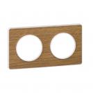 SCHNEIDER ELECTRIC - S520804N Odace Touch cover frame 2 gang wood nature & white border