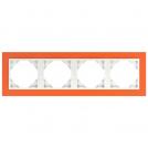 EFAPEL - FOUR GANG FRAME ORANGE/ICE 90940 TJG LOGUS 90 Animato