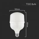 V-TAC - LED Bulb 30W Plastic T100 6500K SKU: 23571 (3)