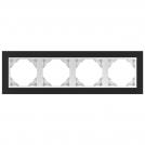EFAPEL - FOUR GANG FRAME GRANITE/ALUMINIUM 90940 TGA LOGUS 90 Petra