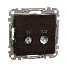 SCHNEIDER ELECTRIC - SDD181478S Sedna Design & Elements - TV/SAT Rosette 10db/3db, intermediate , wenge