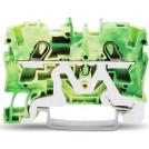WAGO - Terminal YELLOW / GREEN 4mm2 SCREWLESS with earthing connection TOPJOB® S  2004-1207
