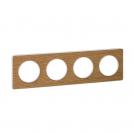 SCHNEIDER ELECTRIC - S520808N Odace Touch cover frame 4 gang wood nature & white border