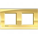 BTICINO - LNA4802M2OA Square cover plate 2х2modules - ice gold