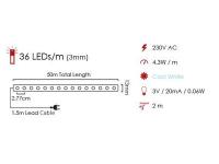 ACA LIGHTING - ROPE LIGHT  36 LED STRING LIGHTS WITH 2 WIRES, GREEN, IP20, 50m  LR50M2WCG (1)