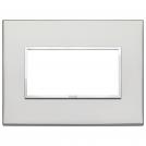 VIMAR - 21654.07.01 - Plate 4M aluminium silver