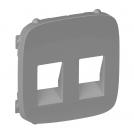 LEGRAND - 7 553 77 Cover plate Valena Allure - double loudspeaker socket - alu.