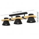 EGLO - ceiling light MACCLES E27 3X15W black/wood - 43955 (2)