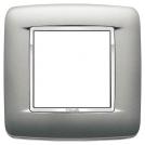VIMAR - 20672.C13 - Round plate 2M Bright matt silver