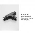 NOVA LUCE - T Connector to Connect Three Sections Into a T Configuration  L:10, W:6.6 cm.  9193436  4-WIRES TRACK ✴ Black 